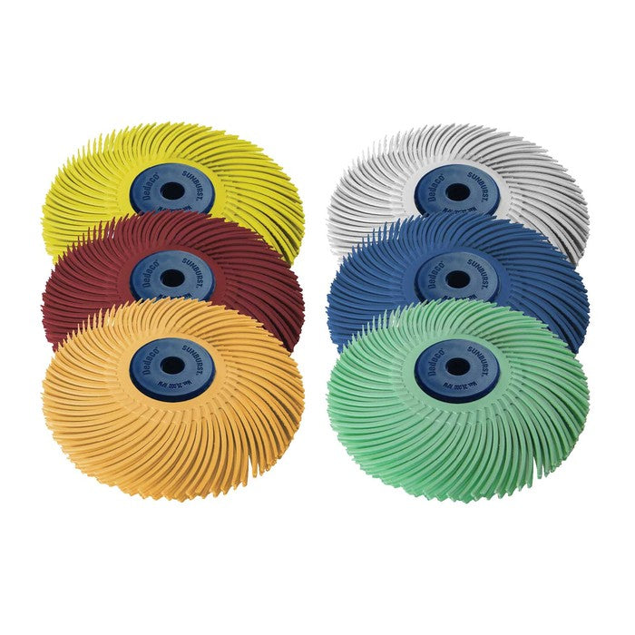 Dedeco® Sunburst® 3" 3-Ply Radial Bristle Disc Assortment