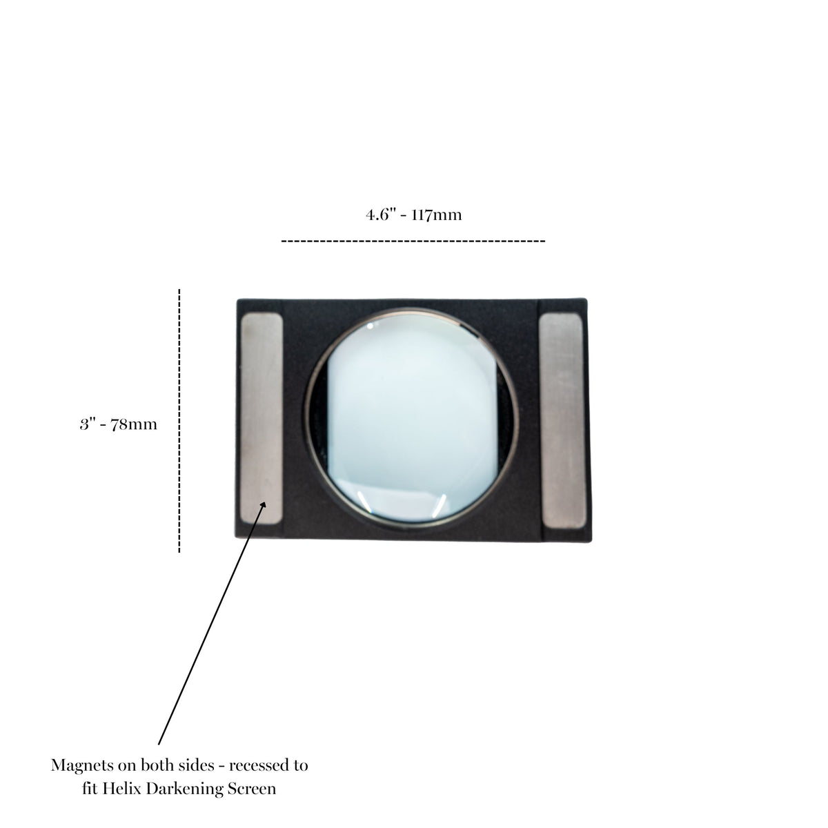 Magnetic Magnifying Attachment for Permanent Jewelry Darkening Screen