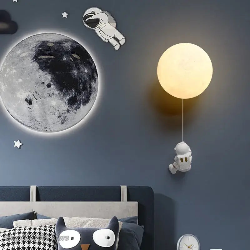 Astronaut Moon Wall Lamp
