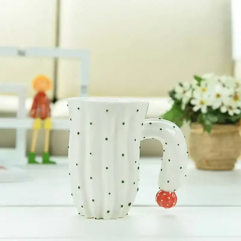 Green Cactus Ceramic Mug