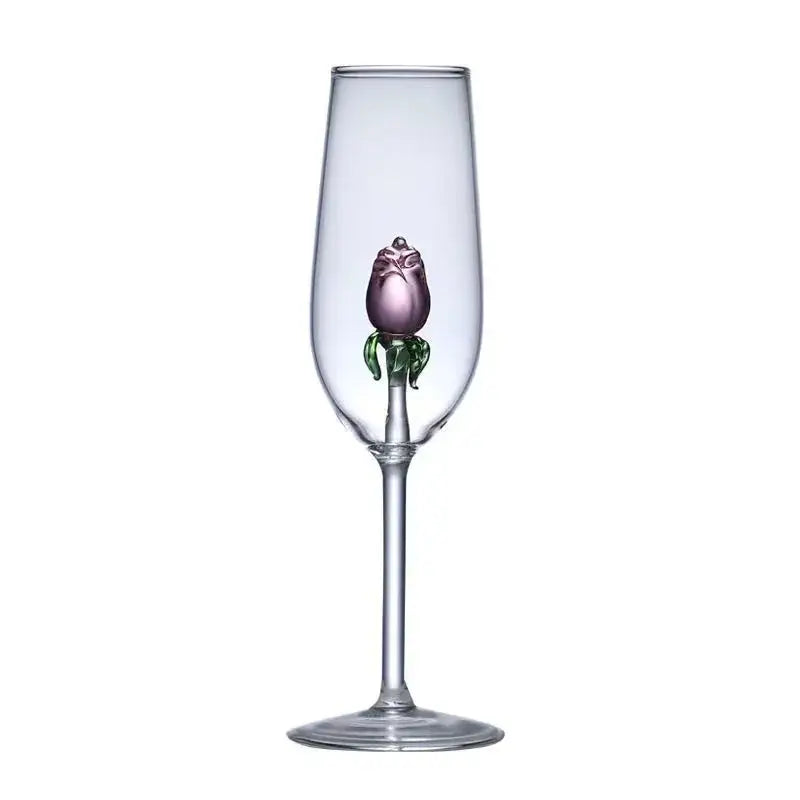 Pink Glass Wine Goblets