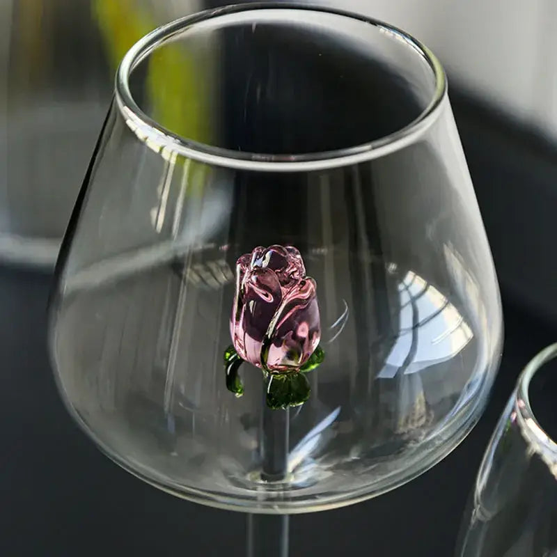 Pink Glass Wine Goblets