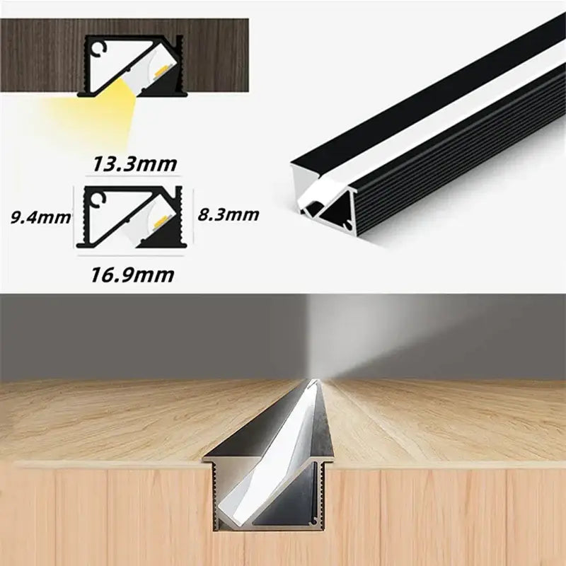 Aluminum LED Corner Trim