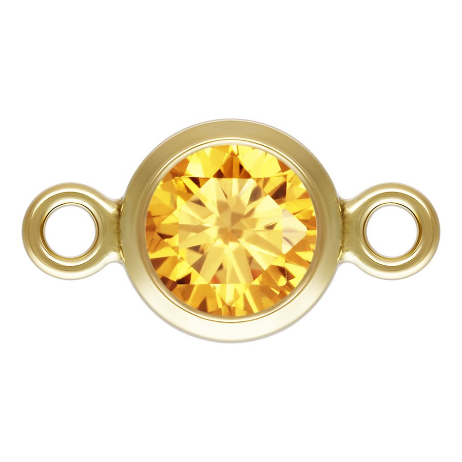 Birthstone Connectors, Gold Filled 14k, 4mm, For Permanent Jewelry