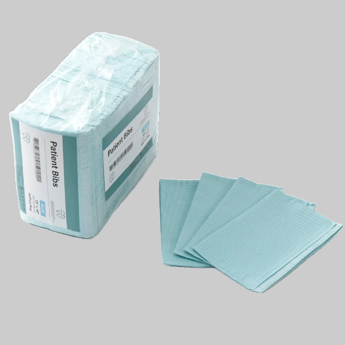 3 Layered Patient Bibs 13"x18" Great Quality and Very Durable