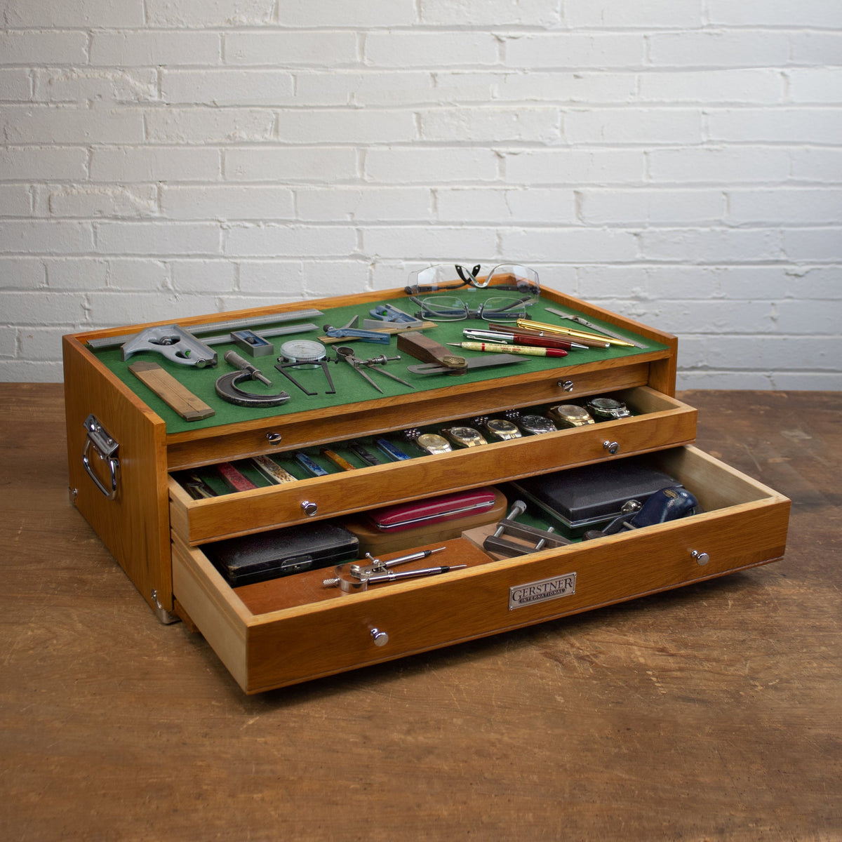 Oak 3-Drawer Mid-Base M24 - Gerstner