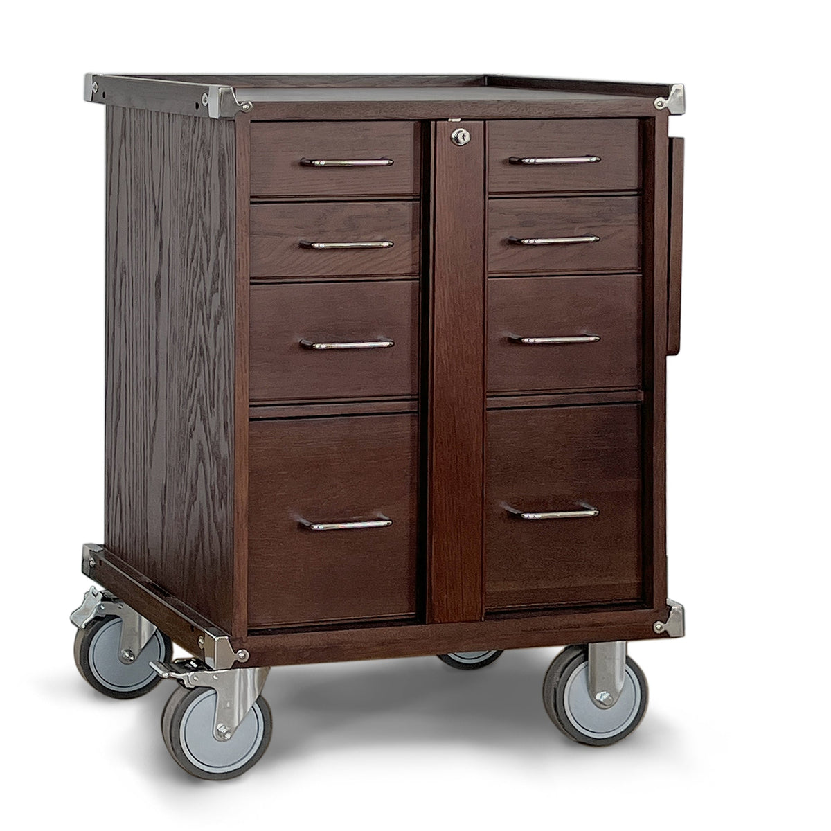 Dark Oak 5-Drawer Roller Cabinet GI-R24-D - Gerstner International