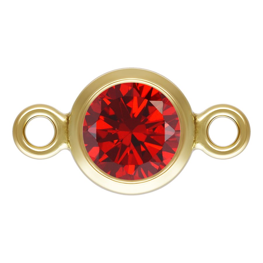 Birthstone Connectors, Gold Filled 14k, 4mm, For Permanent Jewelry
