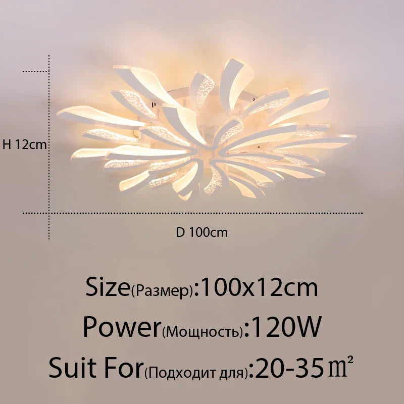 White Black LED Chandelier