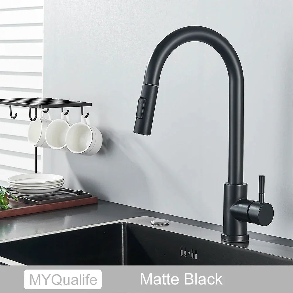 Gold Touch Sensor Kitchen Faucet