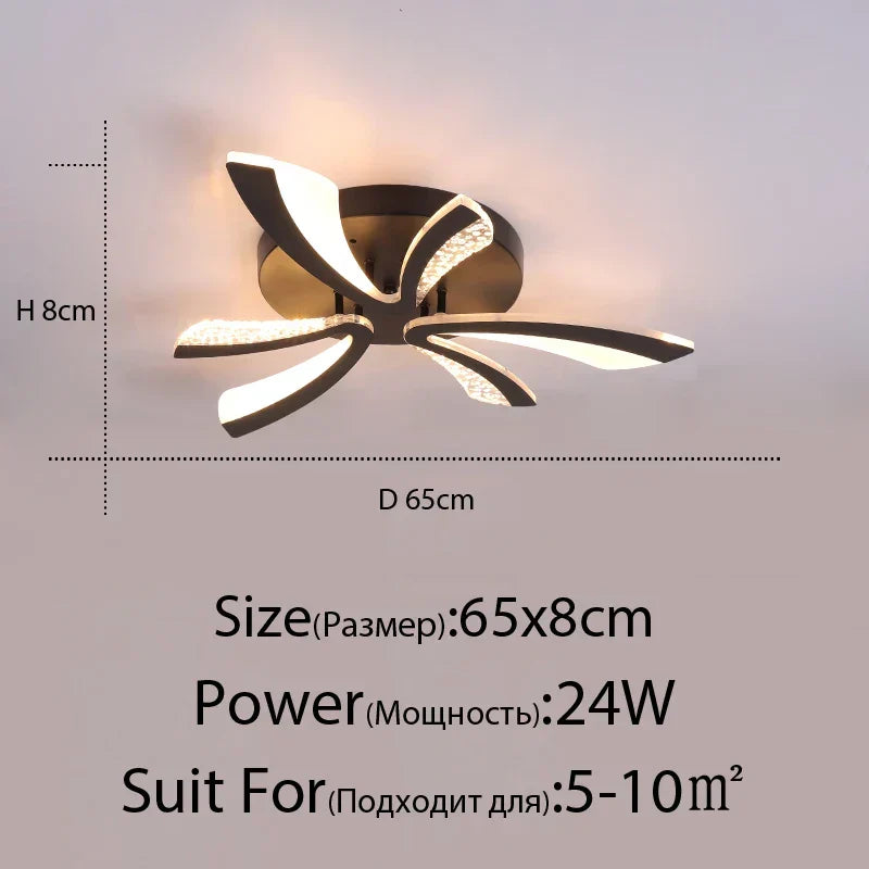White Black LED Chandelier