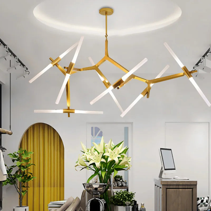 Gold Nordic Chandelier Light