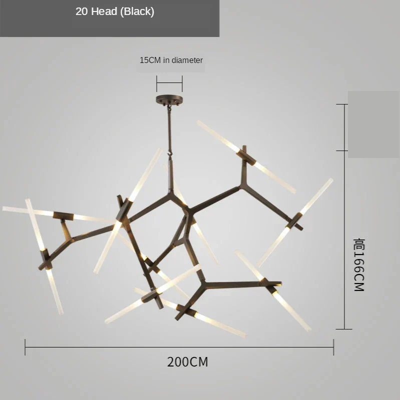 Gold Nordic Chandelier Light