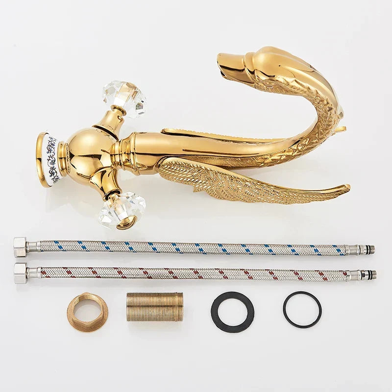 Brass Swan Basin Faucet