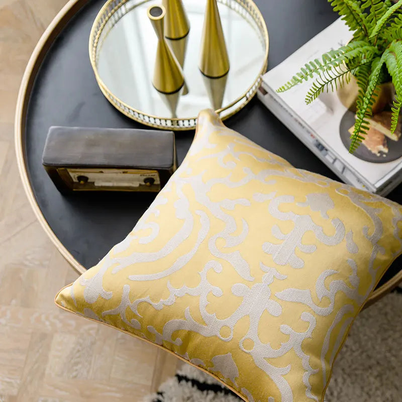Gold Velvet Lumbar Pillow