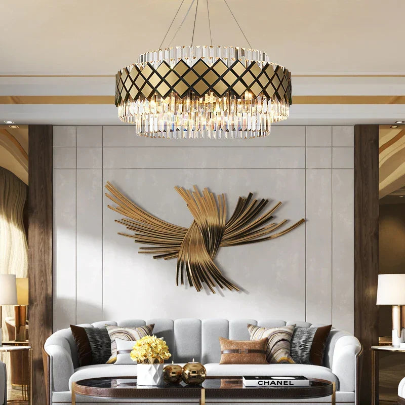 Art Deco Crystal Chandelier