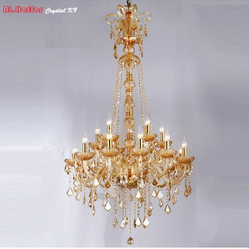 Crystal Stair Chandelier 15 Arms