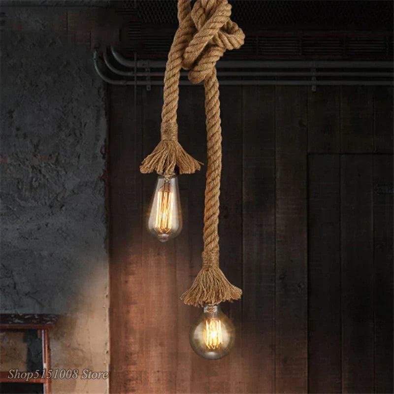 Vintage Rope Spider Chandelier