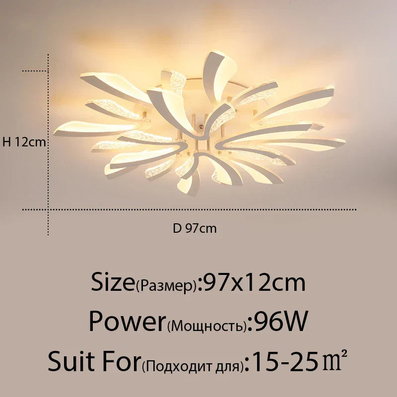 White Black LED Chandelier