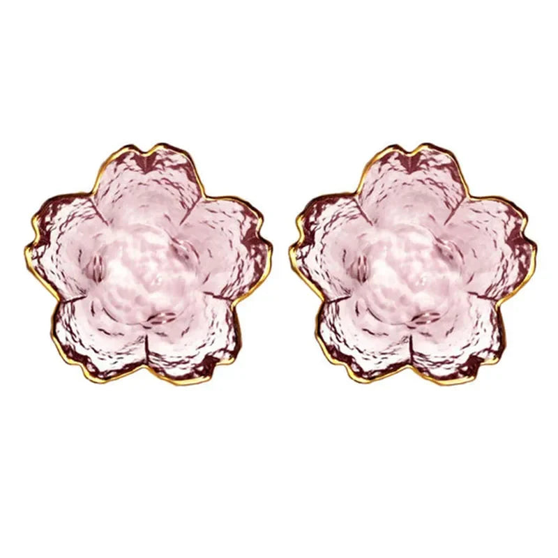 Glass Gold Rim Plates