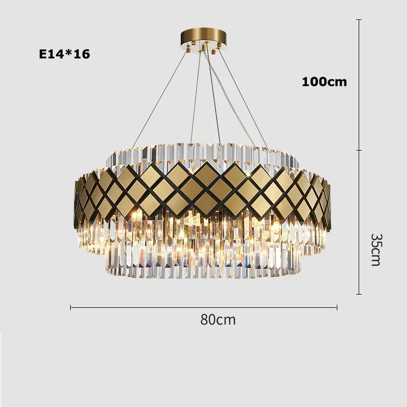 Art Deco Crystal Chandelier