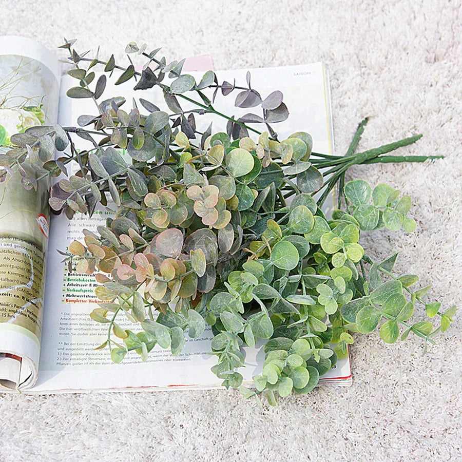 Green Eucalyptus Faux Branch