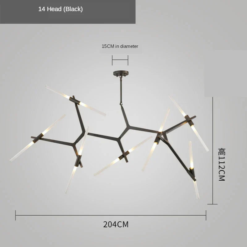 Gold Nordic Chandelier Light