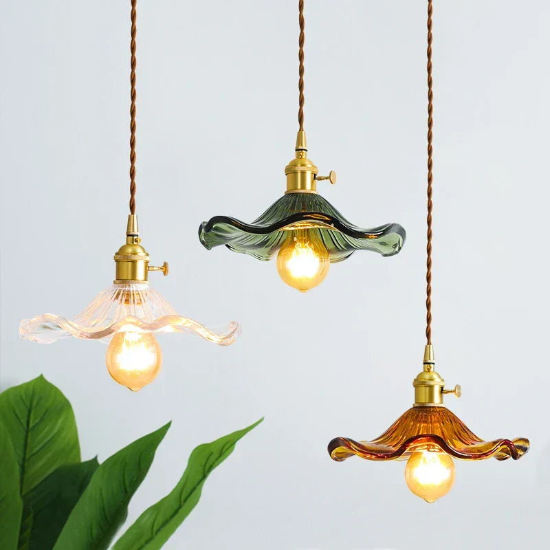 Modern Green Glass Pendant