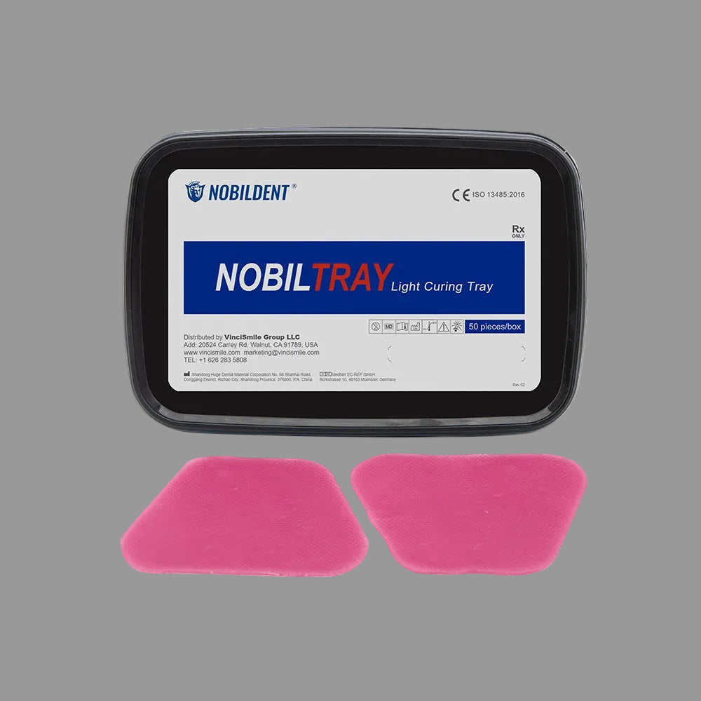 NOBILDENT Light-Curing Tray Material – Pink, 2.3mm, 50 Pieces