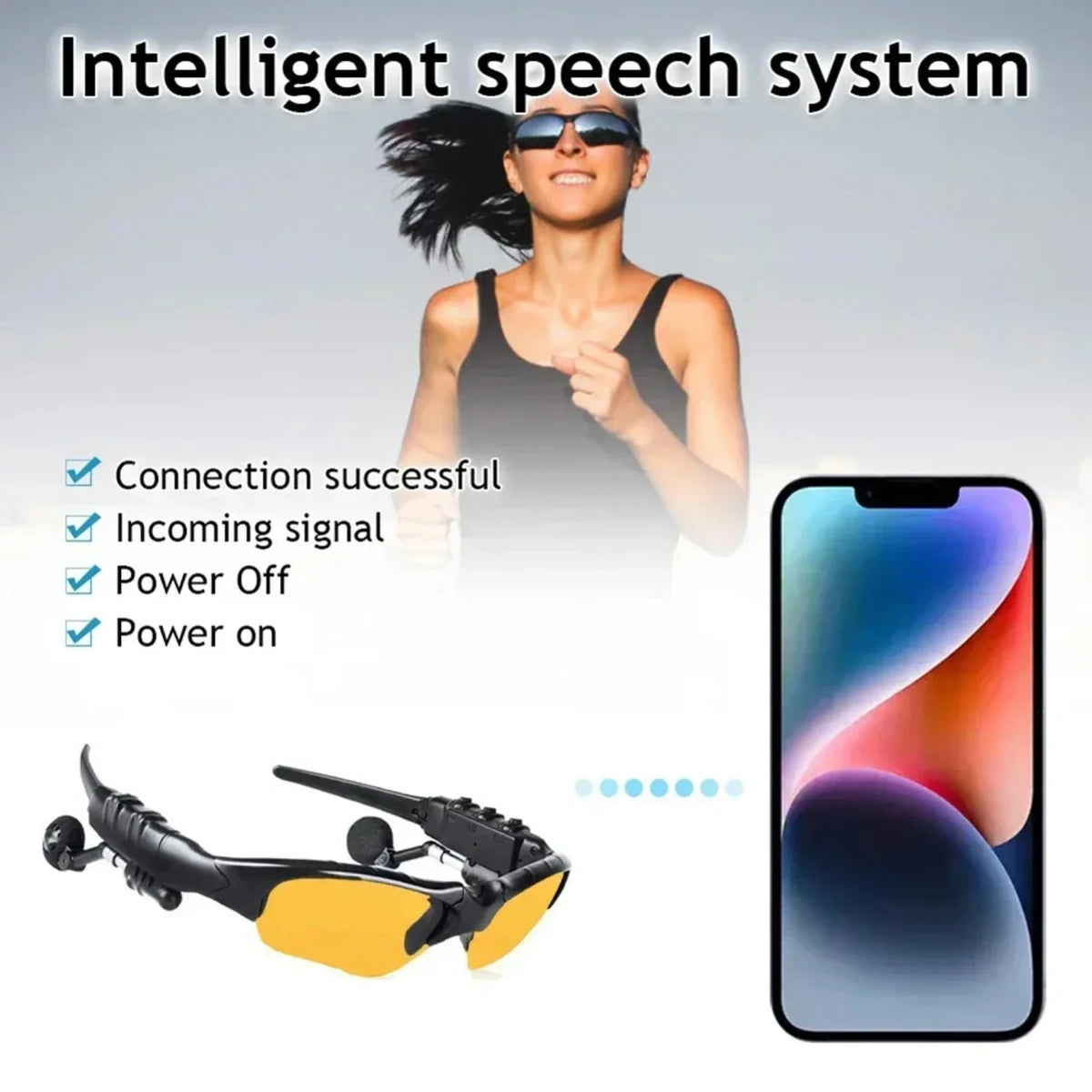 New Smart Bluetooth 5.0 Audio Polarized Sun Glasses Surround Sound Headphones Listen To Music Call Cycling Sunglasses Men Women