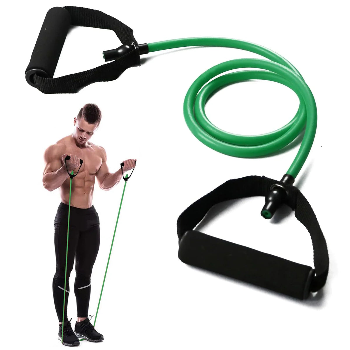 120cm Women Men Portable With Handles Professional Body Building Training Fitness Latex Stretch 20-25ib Home Gym Resistance Band