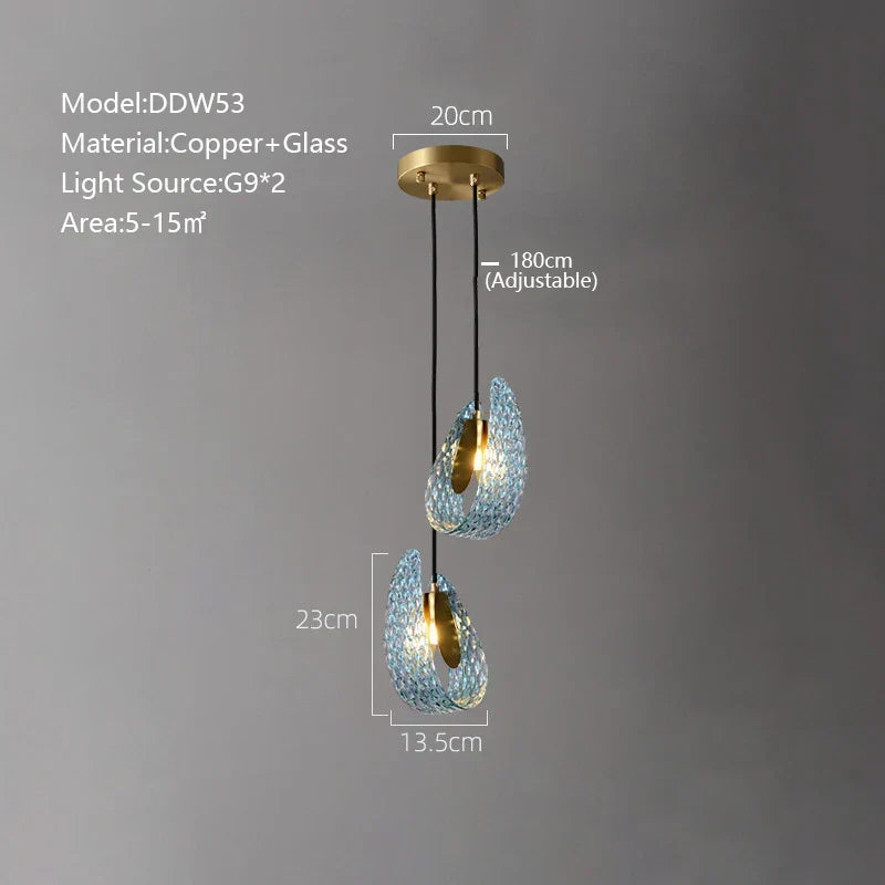 Copper Peacock Ceiling Chandelier
