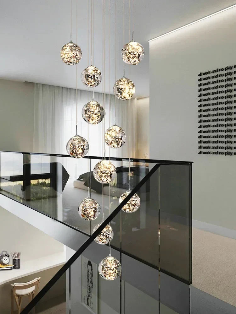 Gold Round Ball Chandelier