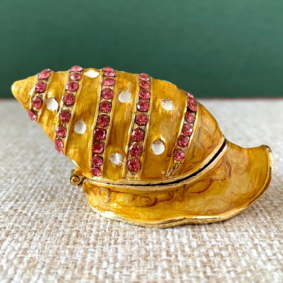 Enamel Conch Trinket Box