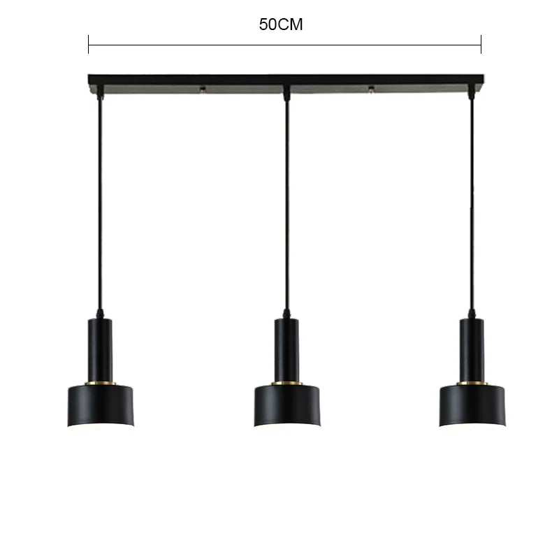 Gold Nordic Pendant Light Round 3-Head Design