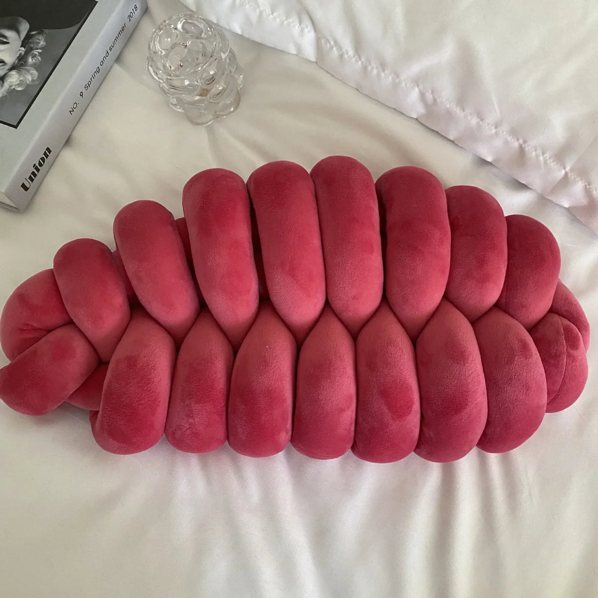 Green Knot Plush Pillow