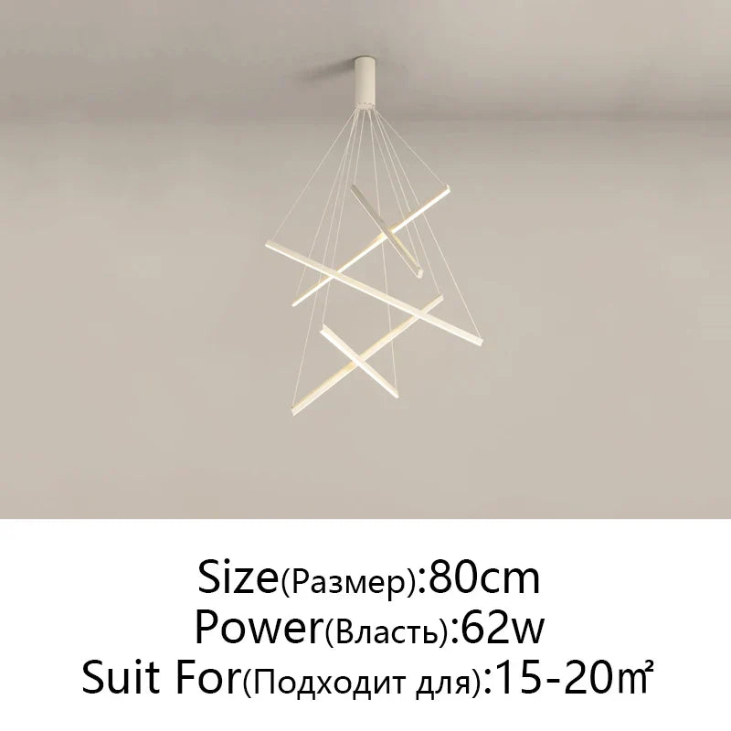 Modern LED Stair Hall Chandelier
