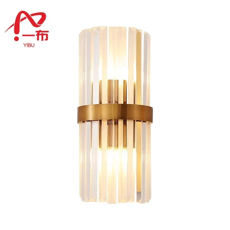 Gold Crystal Wall Light Dia25cm LED Design