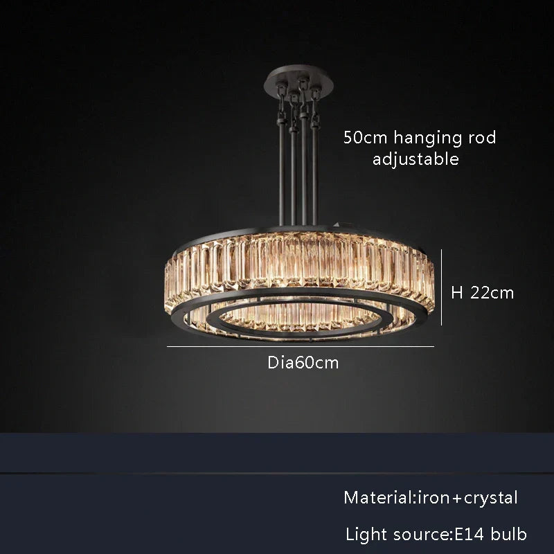 Gold Crystal LED Light Chandelier