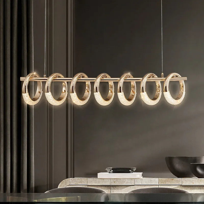 Gold Circle Ring Chandelier