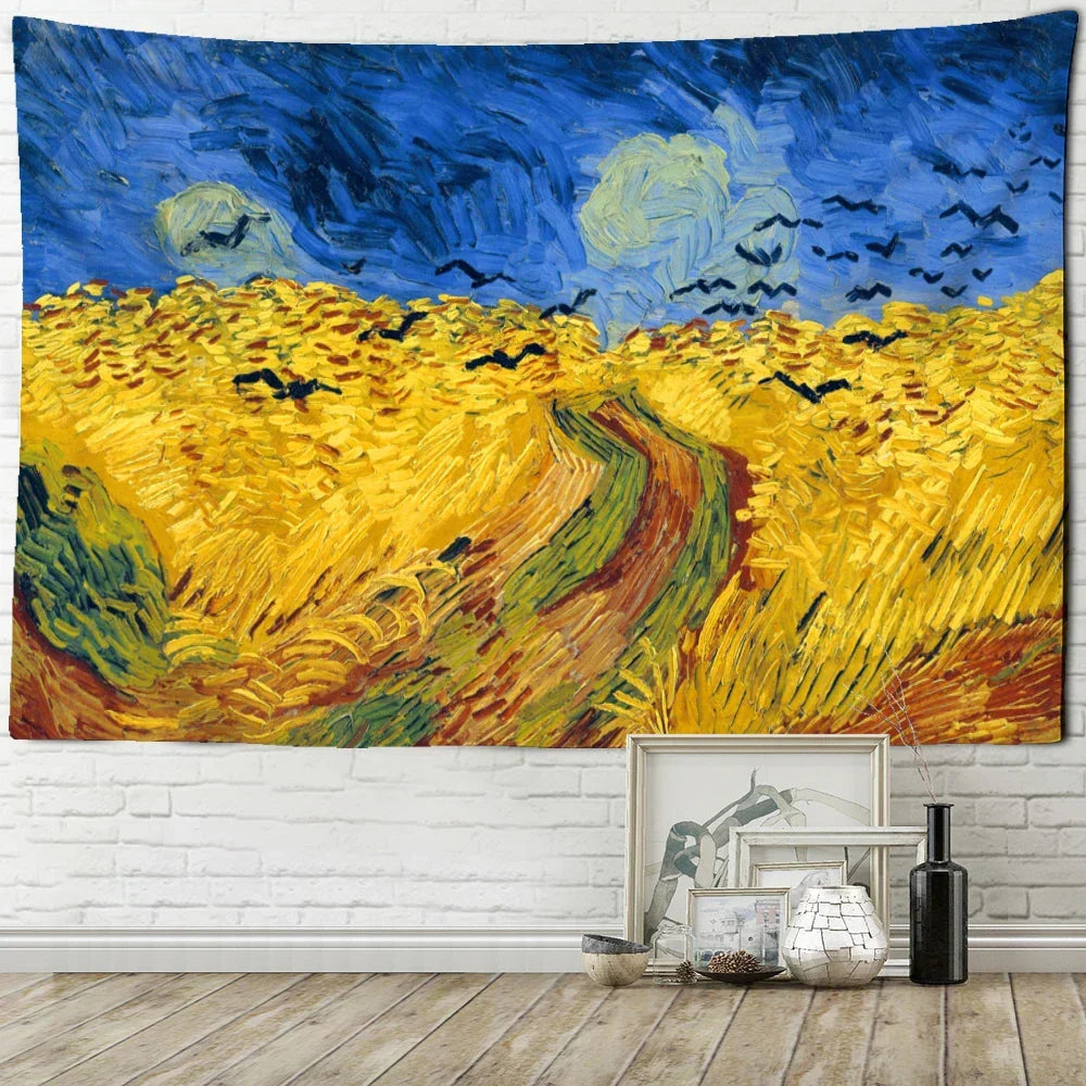 Gold Field Tapestry Art