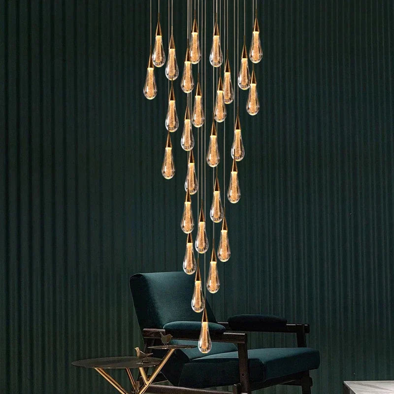 Gold Modern Crystal Chandelier 26-Light Dining