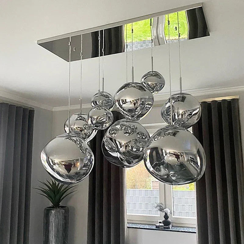 Gold Glass Lava Pendant Light