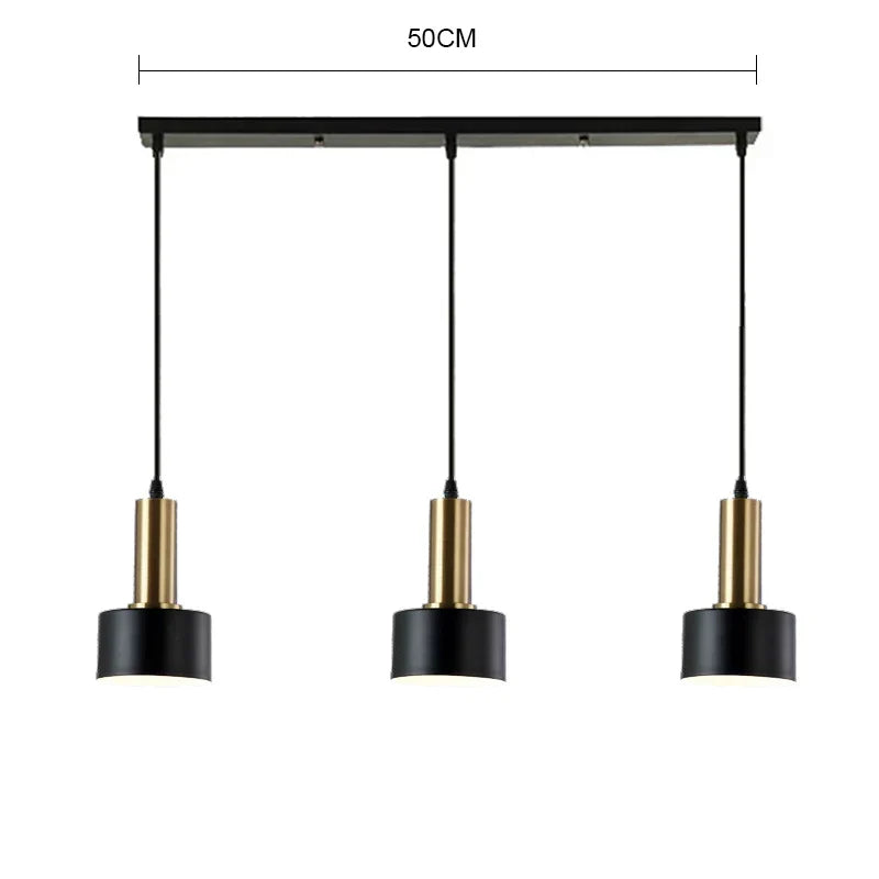 Gold Nordic Pendant Light Round 3-Head Design
