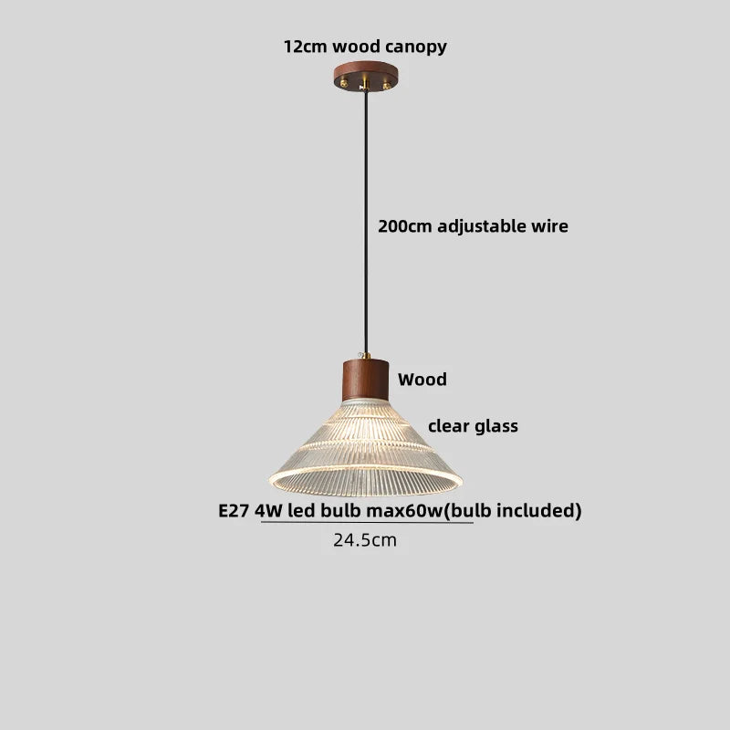 Amber Glass Wall Lamp Vintage Copper E27