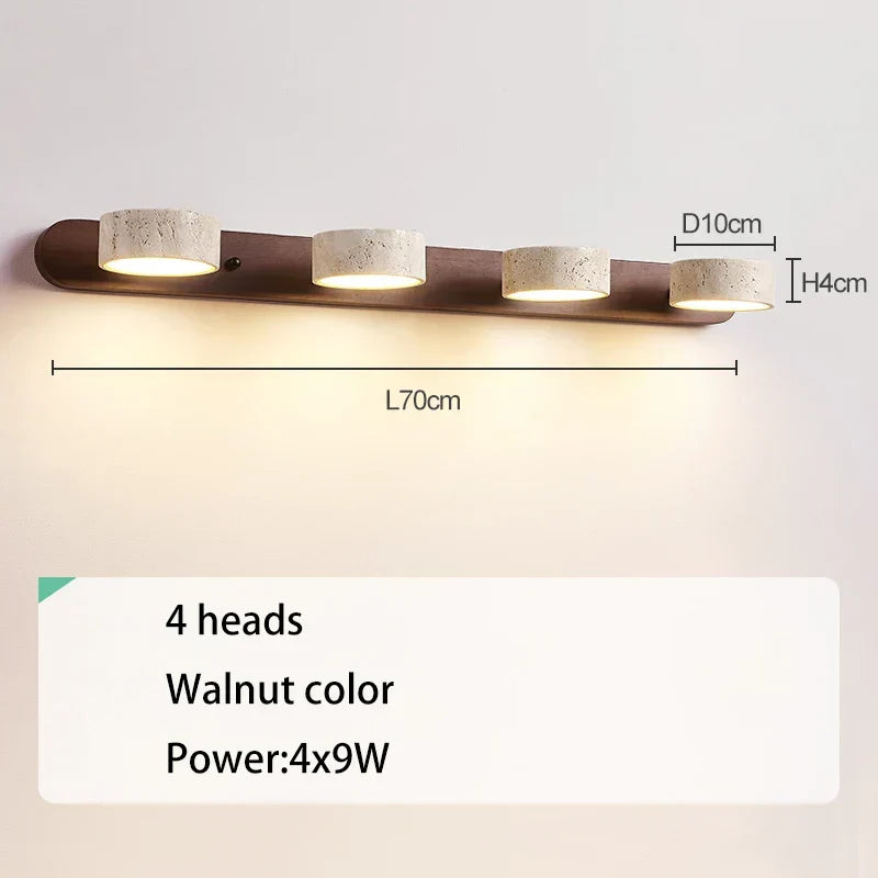 Stone Retro Wall Mirror Light