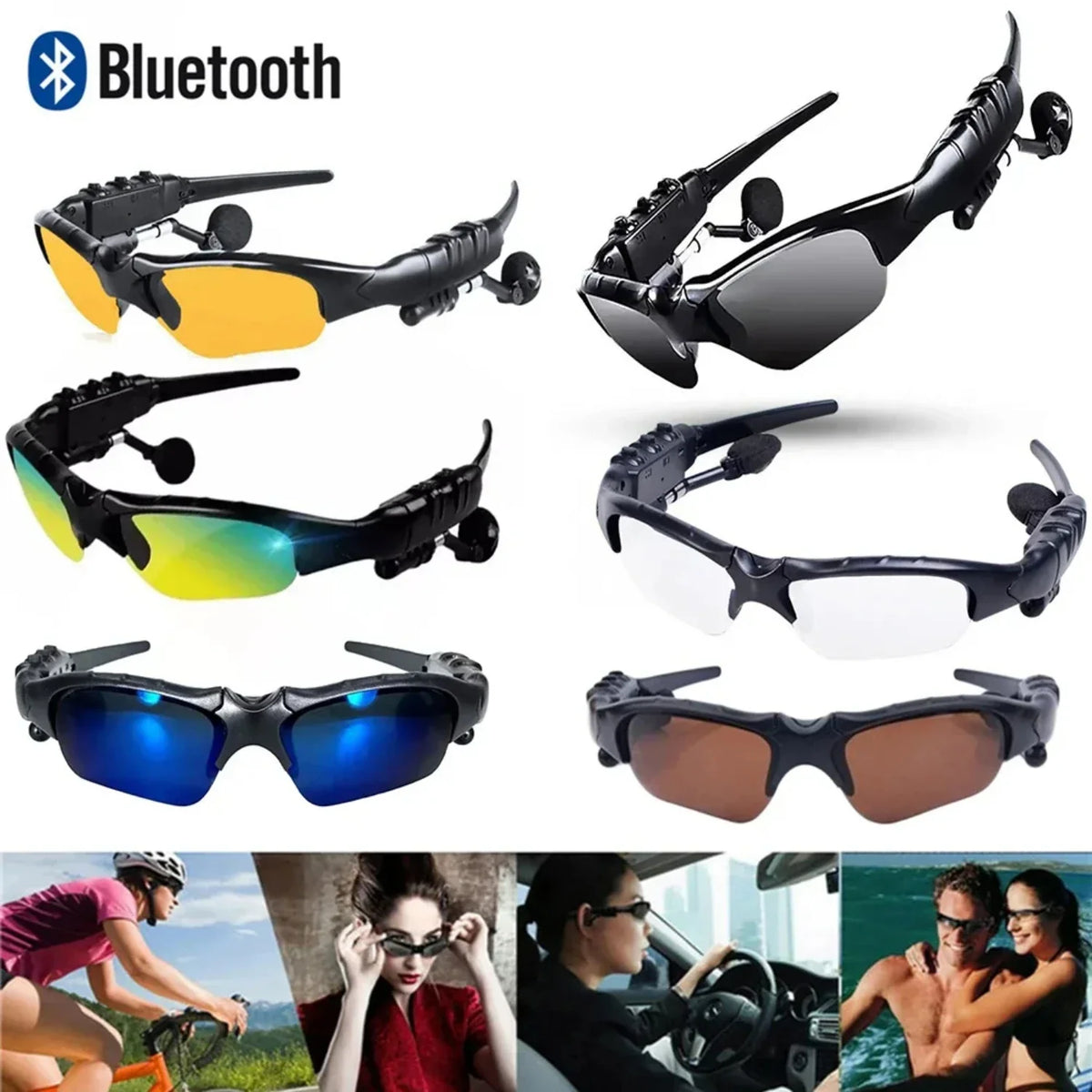 New Smart Bluetooth 5.0 Audio Polarized Sun Glasses Surround Sound Headphones Listen To Music Call Cycling Sunglasses Men Women