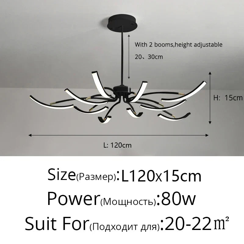 LED Bedroom Study Chandelier