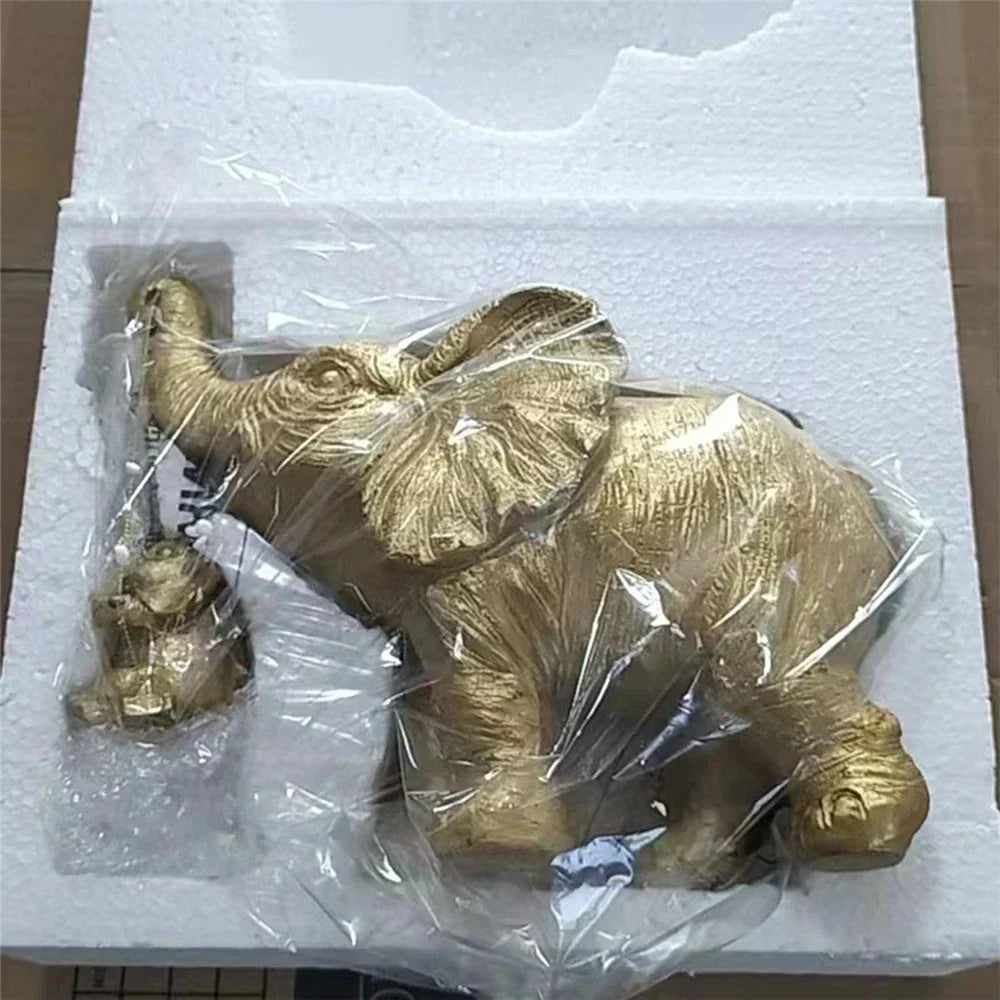 Gold Silver Elephant Statue