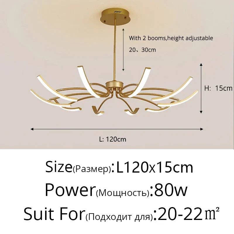 LED Bedroom Study Chandelier